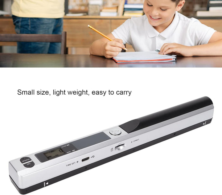 Dpofirs Tragbarer Scanner für PC, Fotoscanner für A4-Dokumente, Bilder, Seiten, Texte in 900 DPI, Fl
