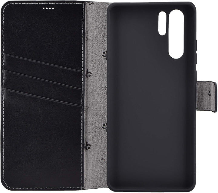 Suncase Book-Style kompatibel mit Huawei P30 PRO Hülle (Slim-Fit) Leder Tasche Handytasche Schutzhül