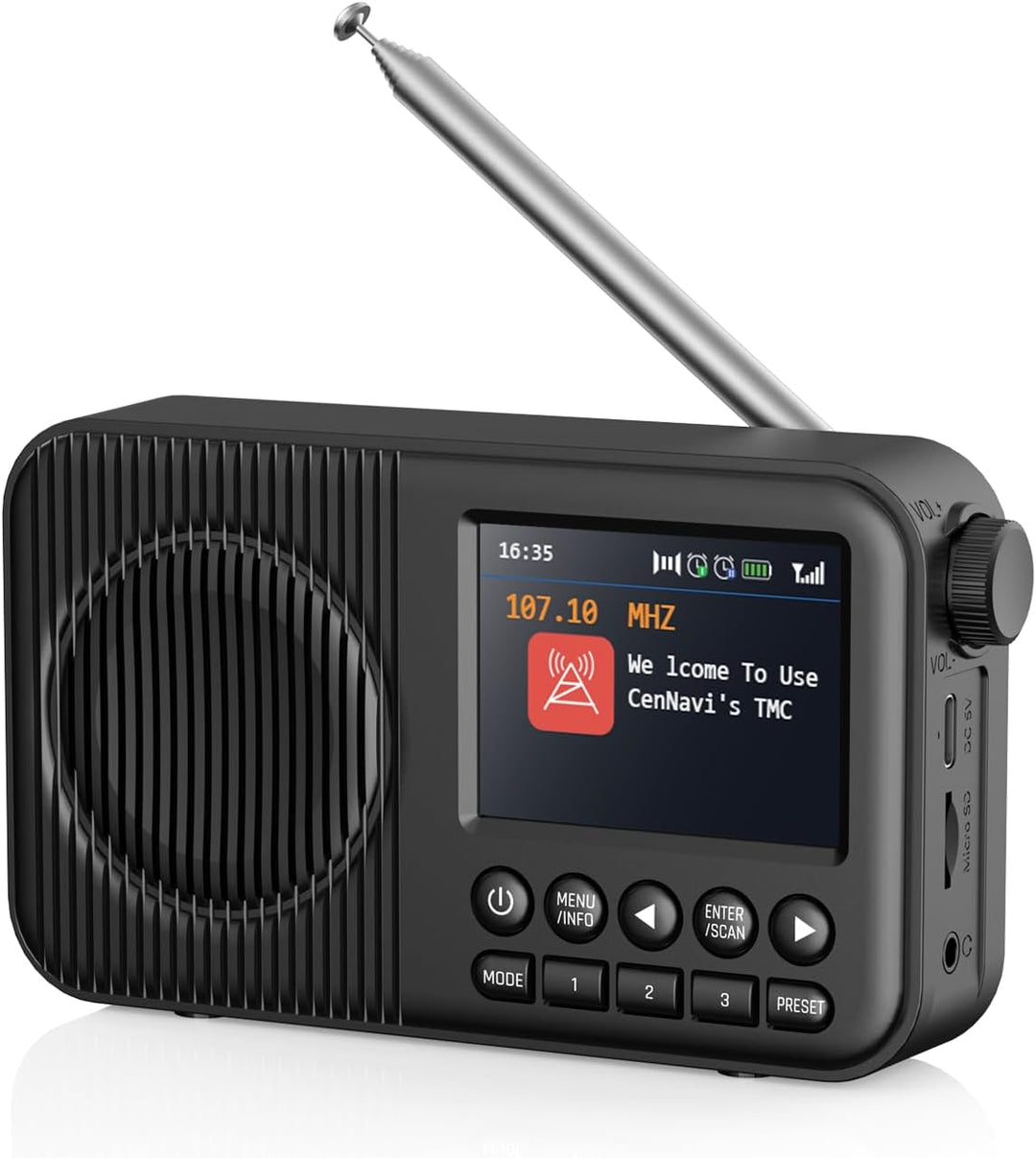 Arafuna DAB Radio, DAB Plus Radio mit 2,4" Farbdisplay, FM Radio mit Bluetooth, Küchenradio mit 60 V