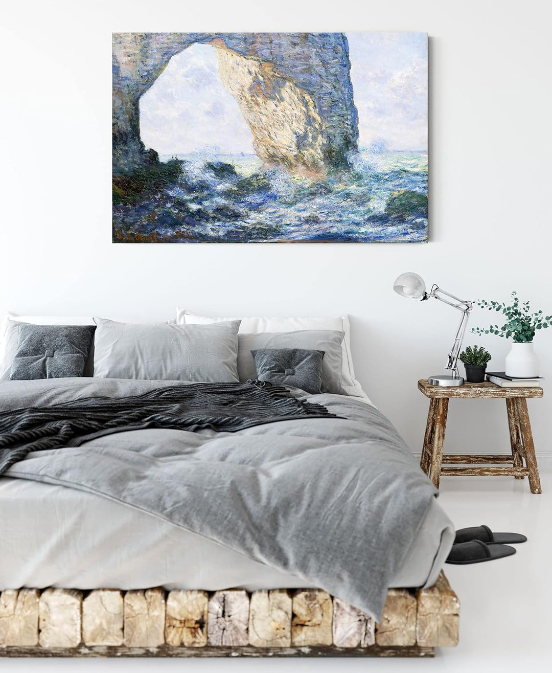 Generisch Claude Monet - Das Manneporte bei Etretat als Leinwandbild/Grösse: 100x70 cm/Wandbild/Kuns