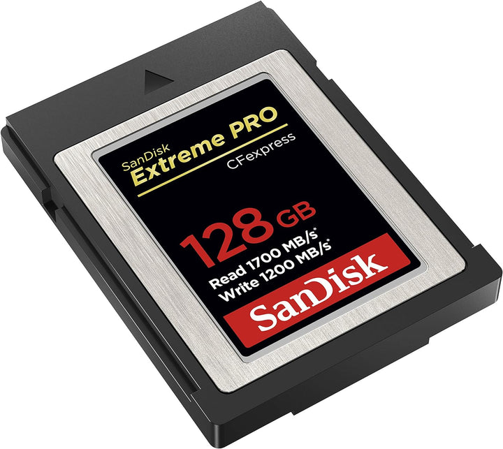 SanDisk Extreme Pro CFexpress-Speicherkarte Typ B 128 GB (1.700 MB/s Lesen, 1.200 MB/s Schreiben, Re