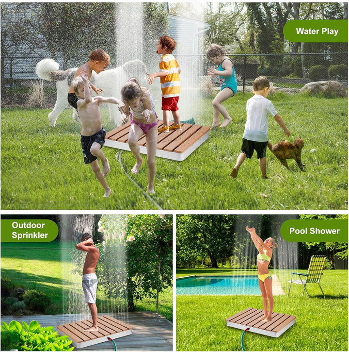 Gartendusche - Bodendusche Outdoor mit Fusssteuerung, Kinderfreundlich, Rutschfest Gartendusche Auss
