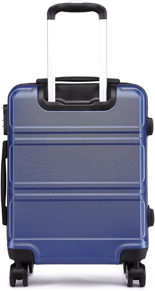 KONO Kofferset ABS Hartschalen Hardcase Trolley TSA-Schloss Reisekoffer Dunkelblau, Dunkelblau