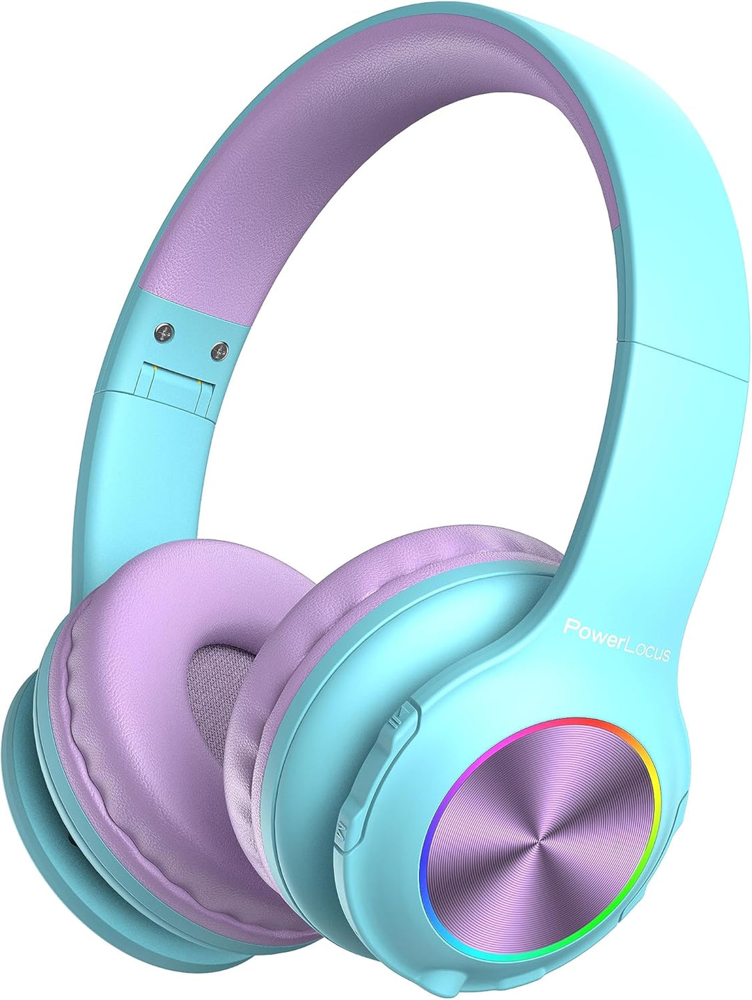 Kinderkopfhörer Bluetooth, PowerLocus Kinder Kopfhörer Kabellos mit LED-Leuchten 74/85/94dB Lautstär