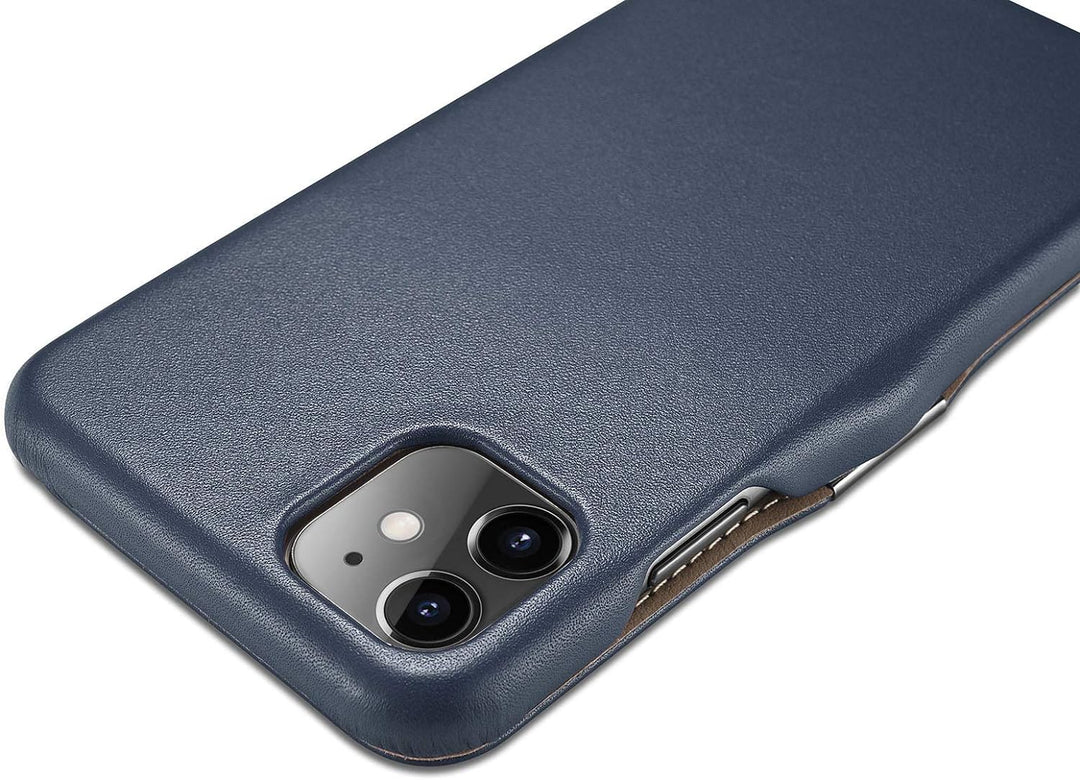 Mobiskin Hülle kompatibel mit Apple iPhone 11 (6,1 Zoll), Handyhülle mit echtem Leder, Case, Schutzh