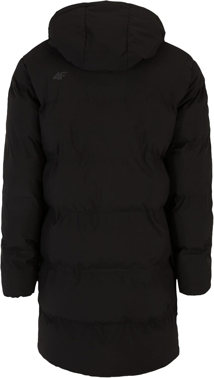 4F Herren Mantel XXL Tiefschwarz, XXL Tiefschwarz