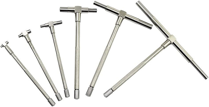 ANCLLO 6er Pack Präzisionsteleskoplehre 8-150mm Innen T Bohrlochlehre Set