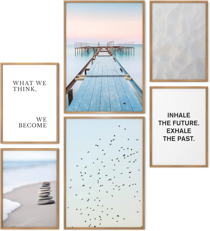 Papierschmiede® Mood Poster Set Zeitlos, Bilder Set mit Rahmen (Farbe wählbar) Wohnzimmer Deko Moder