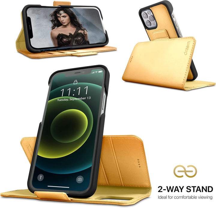 Dreem Fibonacci 2in1 Handyhülle Flipcase für iPhone 12 Pro Max | Magnetisches iPhone Case | TPU Etui