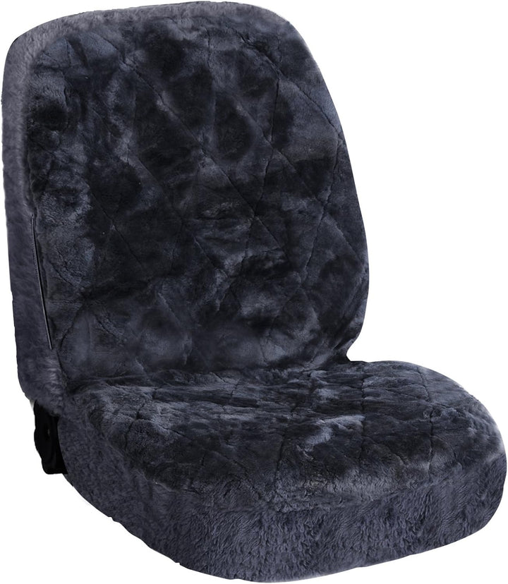 WOLTU AS7334gr Universal Lammfellbezug Auto Sitzbezug 100% Echtlammfell Vollbezug Vordersitzbezug, F