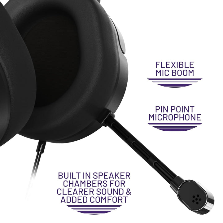 STEALTH Panther Gaming Headset Over Ear Gaming Headset PS4/PS5, Xbox, Switch, PC mit flexiblem Mikro