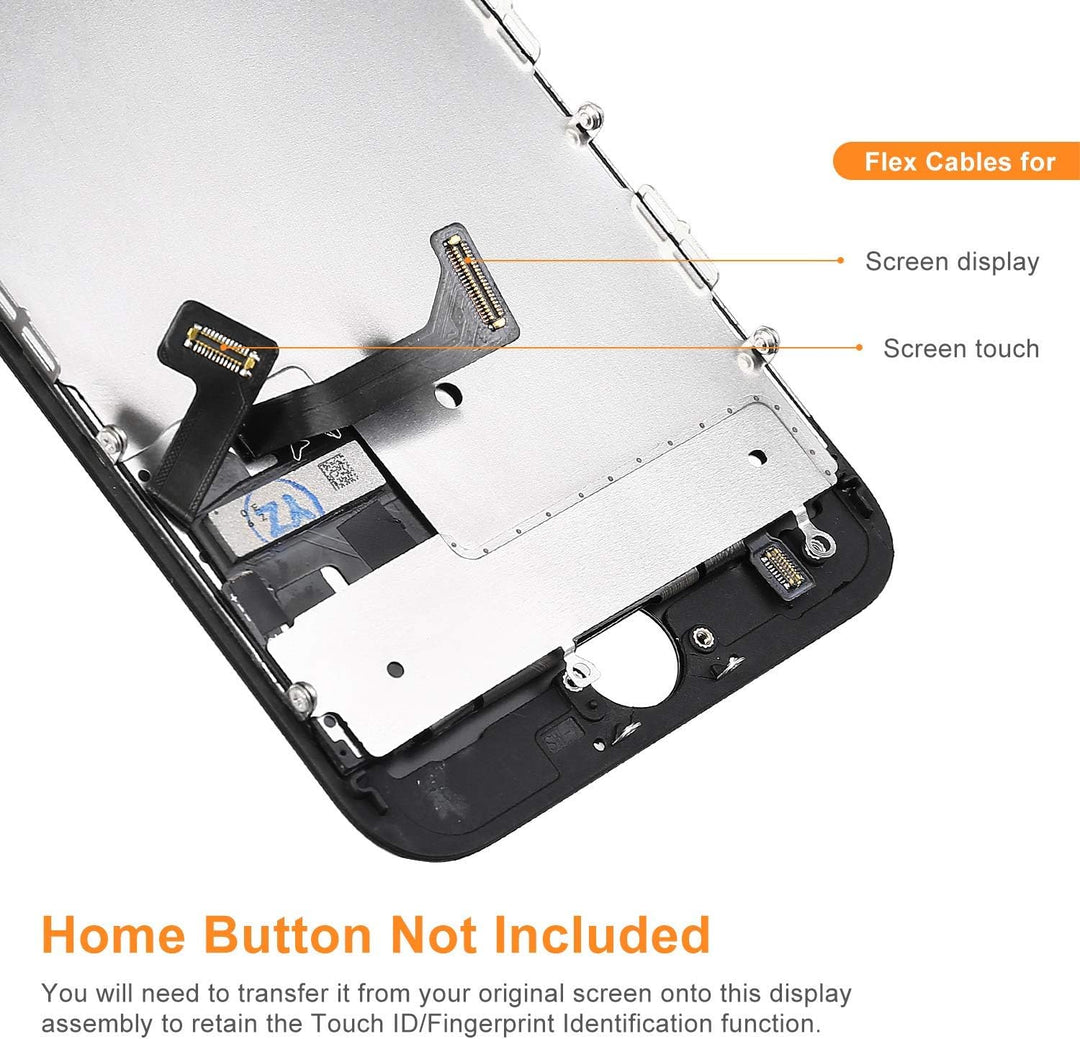 Xlhama Ersatzbildschirm Touchscreen LCD kompatibe für iPhone 8 Schwarz mit Reparaturwerkzeug Frontka