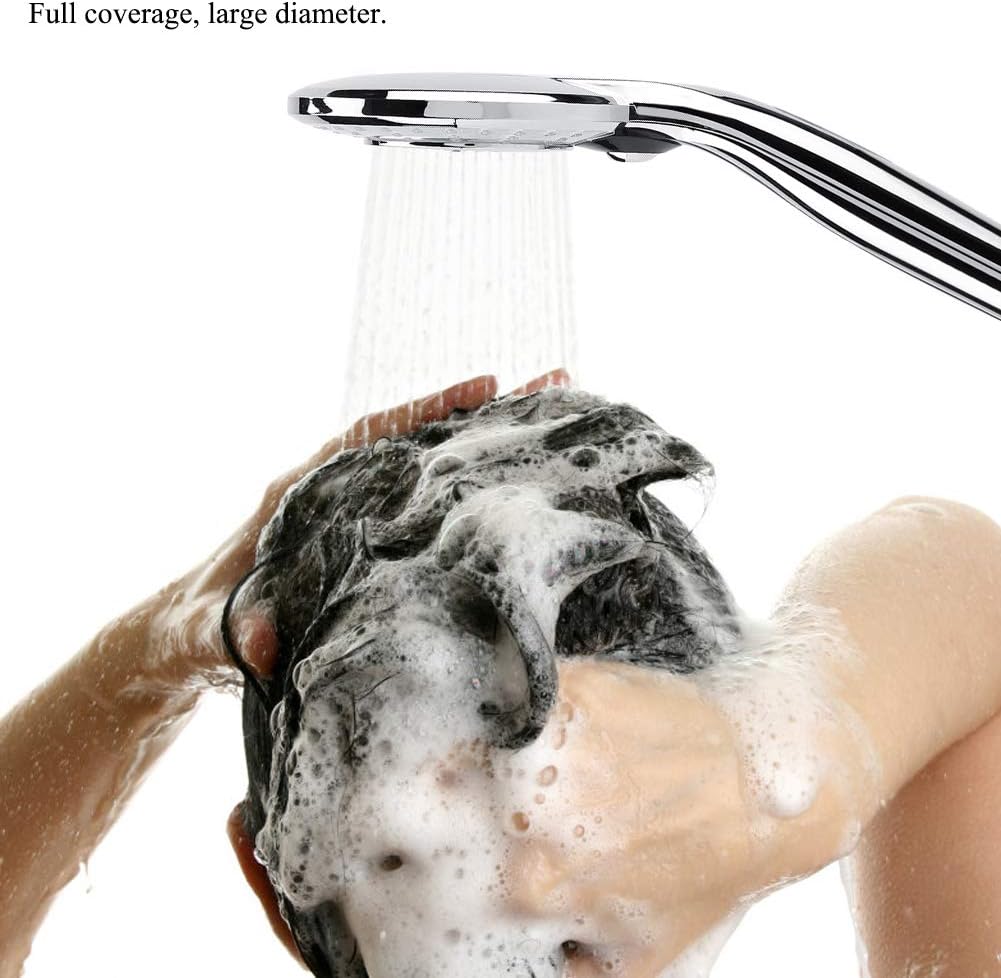 LED Duschkopf Bad Hand 3 Farben Temperaturkontrolle Farbwechsel Handbrause mit Digital Temperaturanz