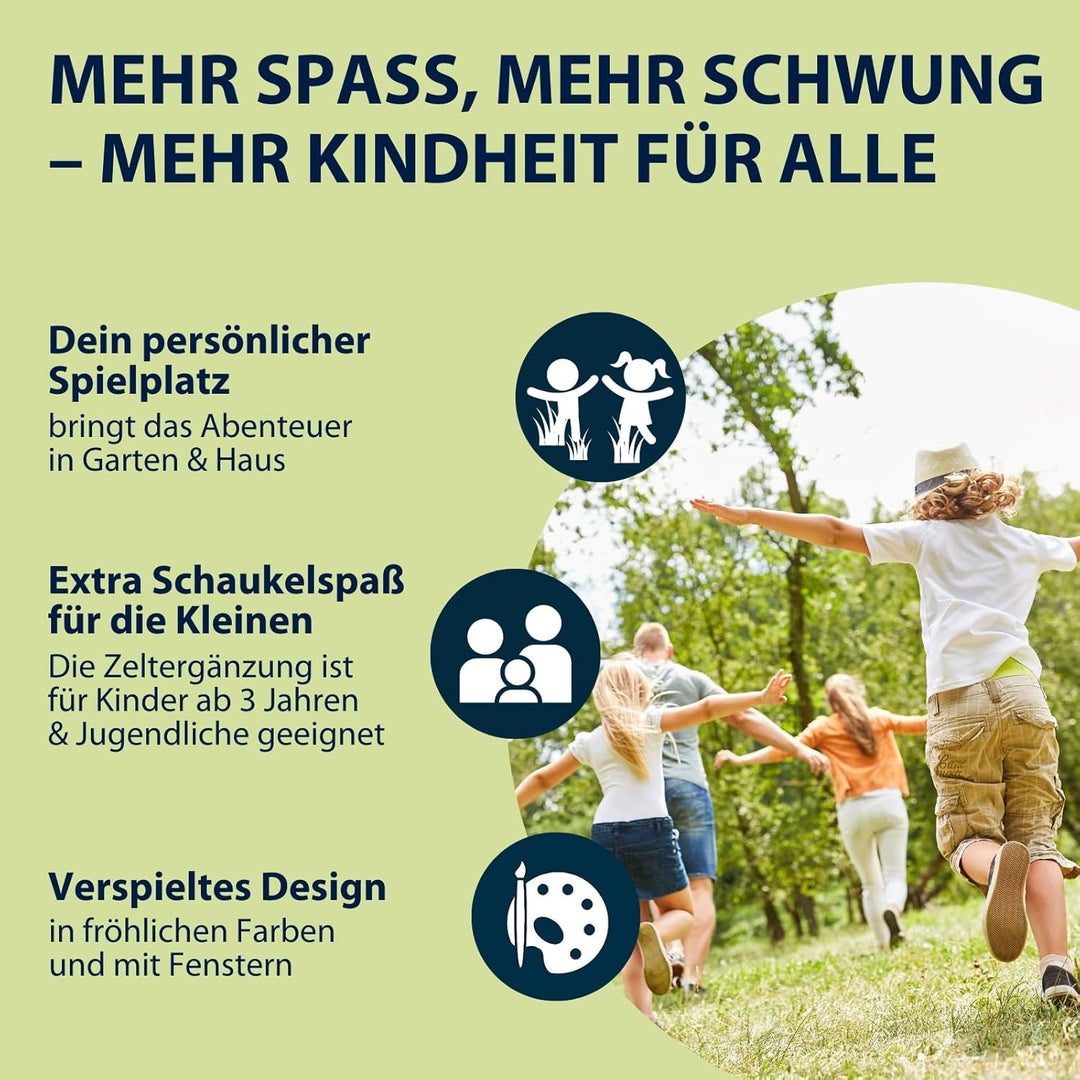 HUDORA Zelt für Nestschaukel Cosy Castle | Ergänzung für Gartenschaukel | Schnell & einfach angebrac