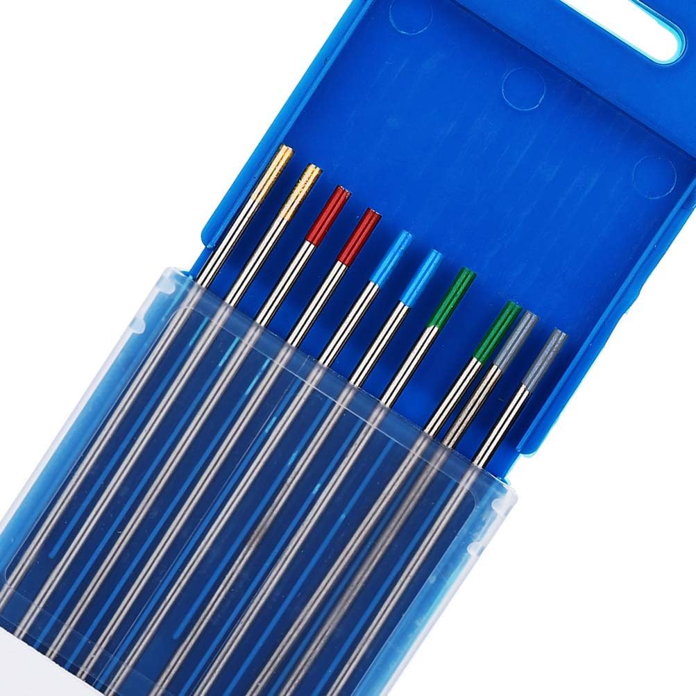 TEN-HIGH Schweissen TIG Verpackung gemischt 1,0 x 150 mm, Elektrode aus Wolfram, 2 Stück reines Wolf
