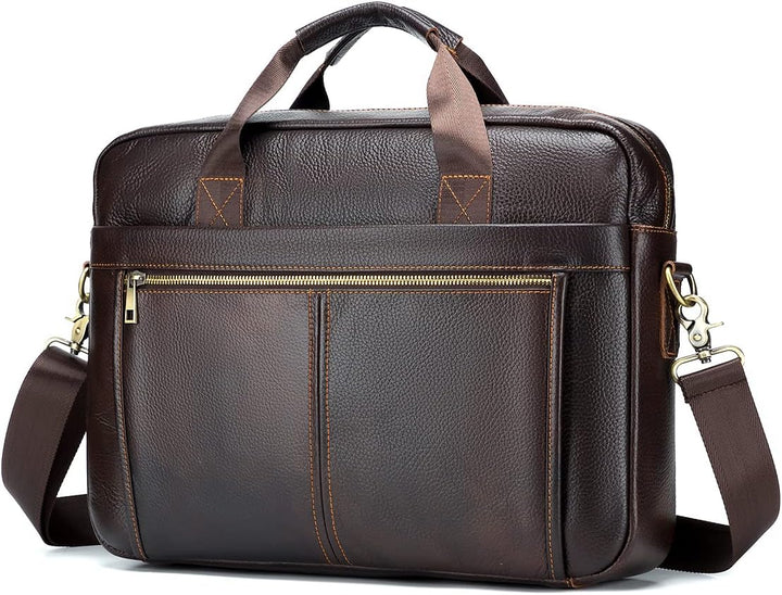 SPAHER Laptoptasche 15.6 Zoll Aktentasche Herren Business Tasche Arbeitstasche Herren Echtleder Tasc