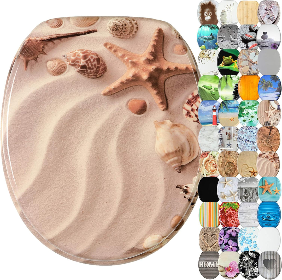 Sanilo WC-Sitz mit Absenkautomatik I Hochwertiger Toilettensitz aus Holz I Toilettendeckel in versch