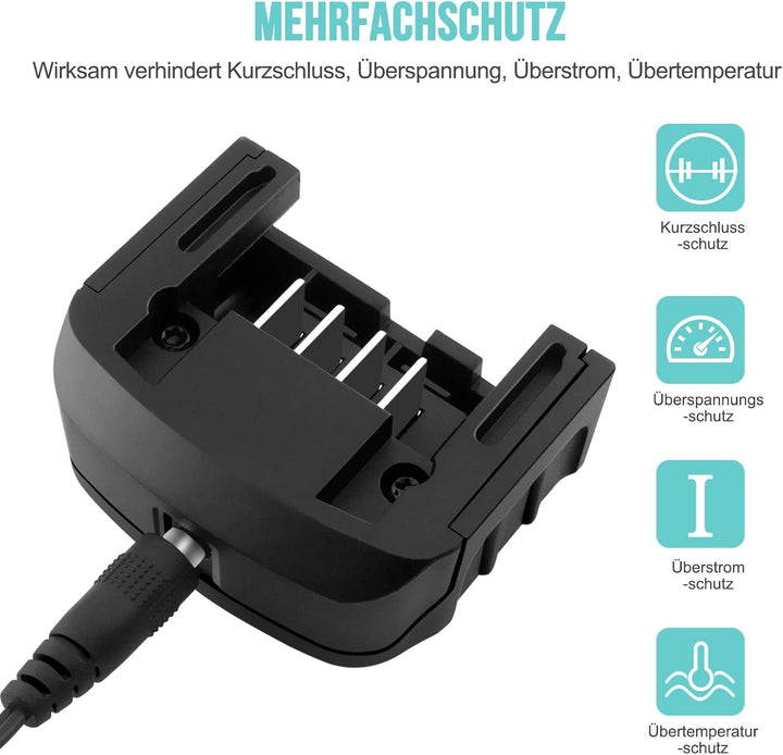 ADVTRONICS 18V/20V Ladegerät Kompatibel mit Black & Decker 18V/20V Lithium-Akku BL2018 BL2018-XJ BL1
