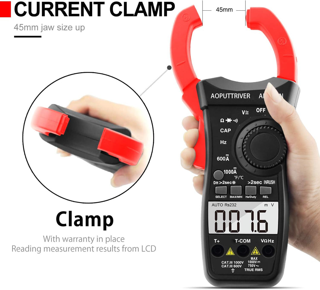 Clamp Meter AP-570N TRMS 6000 Counts Strommesszange AC DC-Strommesszange mit automatischer Reichweit