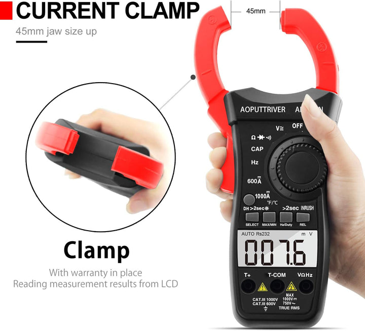 Clamp Meter AP-570N TRMS 6000 Counts Strommesszange AC DC-Strommesszange mit automatischer Reichweit