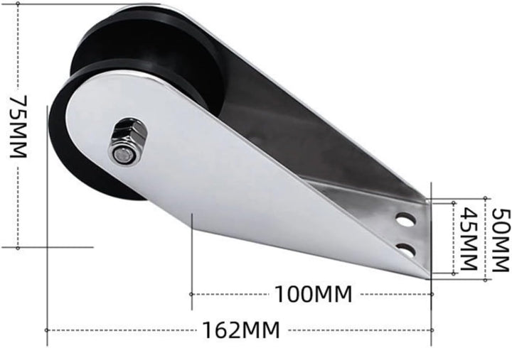 Fafeicy Ankerrolle Verdickt, 316 Edelstahl Marine Bugrolle mit 32mm Rollenschlitz, Schiffsankerrolle