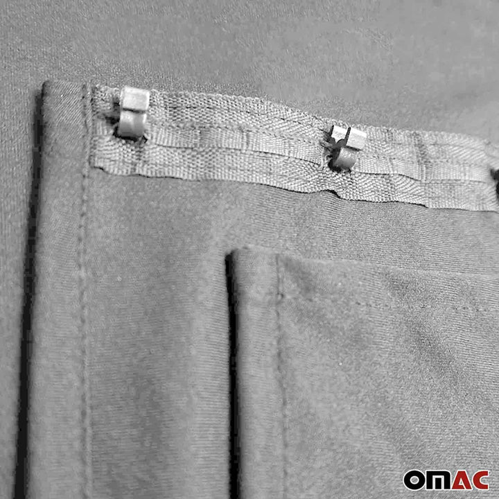 OMAC Sonnenschutzgardine MAss Gardinen Vorhänge Kompatibel mit Ford Transit 2006-2014 | Langer Grau