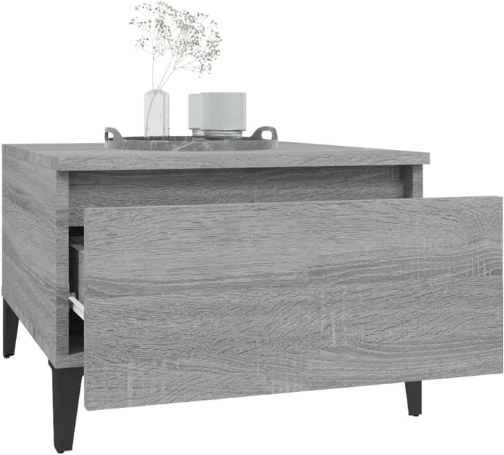 FIRBNUS Beistelltisch Grau Sonoma Beistelltisch Schmal Beistelltisch Holz Beistelltisch Bett Beistel