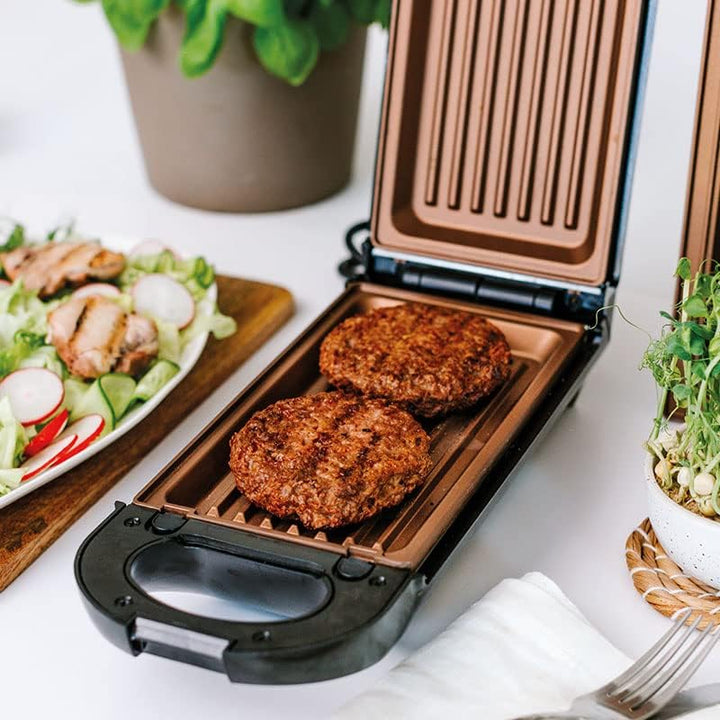 LIVINGTON FlipSwitch | drehbarer Multifunktionsgrill | Kombigerät | inkl. 3 antihaftbeschichtete Wec