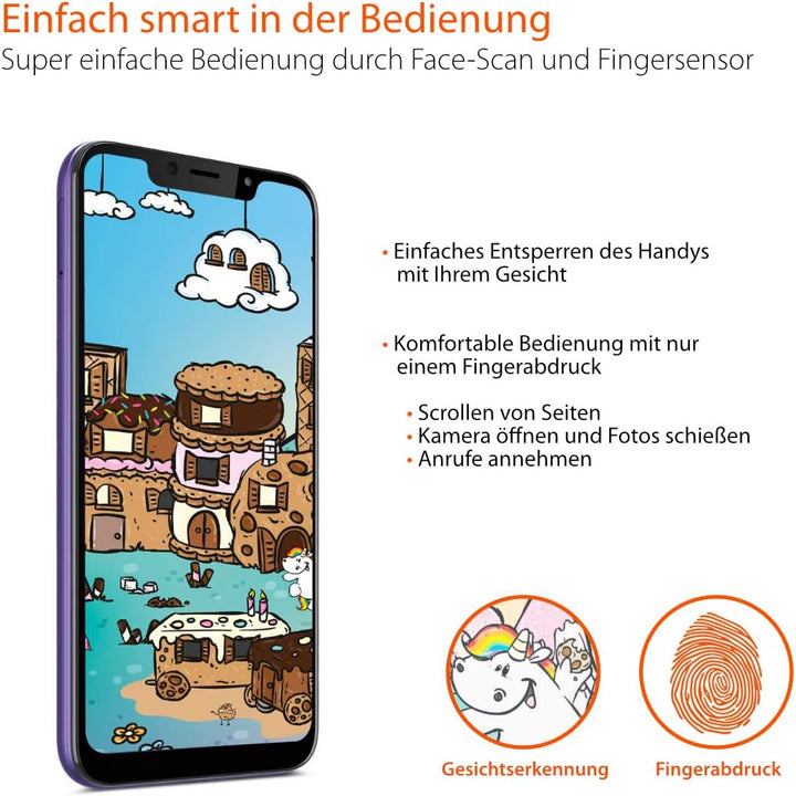 Gigaset GS195 Pummeleinhorn Smartphone mit 2GB Arbeitsspeicher Made in Germany - Handy ohne Vertrag