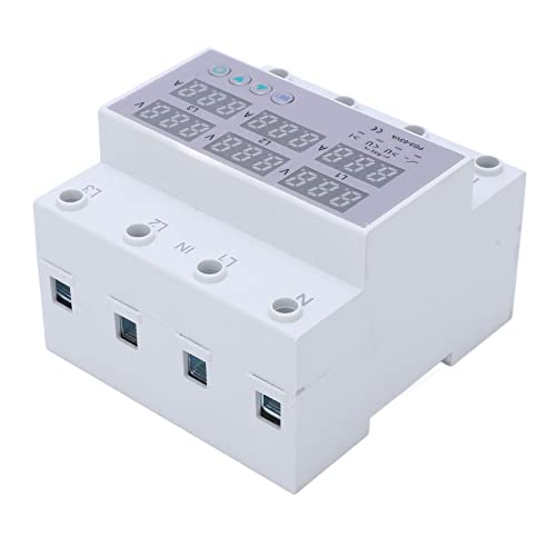 3-Phasen-DIN-Schienen-Voltmeter-Leistungsmesser, AC 390‑500 V Digital-Amperemeter Automatischer Über