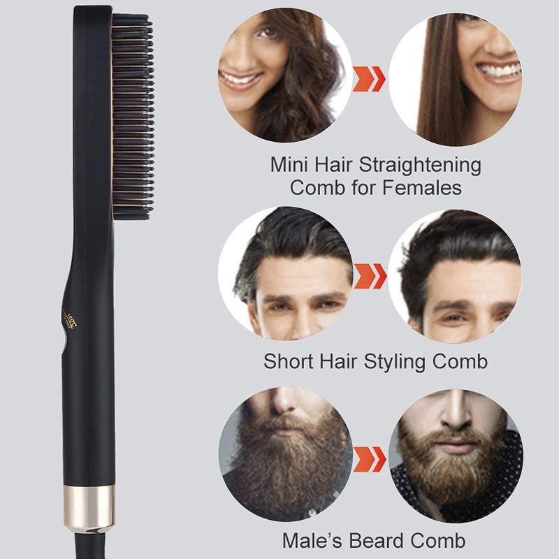 Bartglätter für Männer, Haarglättungskamm, Bartglättungskamm Bartglätterpinsel Haarstylingwerkzeug E