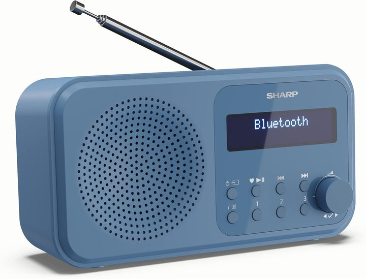 SHARP DR-P420 Portables Digitalradio (DAB/DAB+/FM mit RDS, USB, Bluetooth 5.0, 3,5mm Klinke Wecker-F
