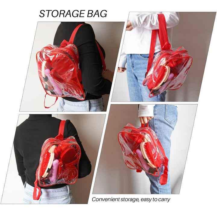 MUALROUS Pferdepflege-Kits 10-TLG Pferdereinigungs Set Pferdebürsten-Set Brush Putzzeug für Pferde S