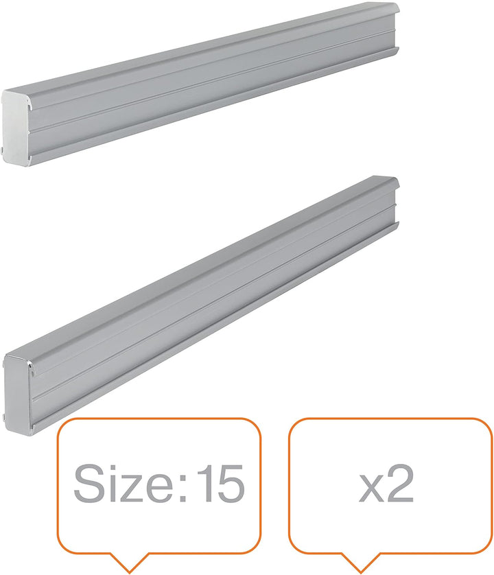 Nobo 1900411 Kartentafel-Zubehör Rahmenprofil für Stecksystem, Index 15, 2 Stück, Index 15
