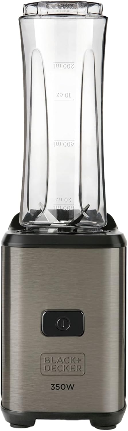 BLACK+DECKER BXJBA350E - Standmixer, Puls-Funktion, Gefäss aus Kunststoff mit 1,5 l, 4-schneidige Ed
