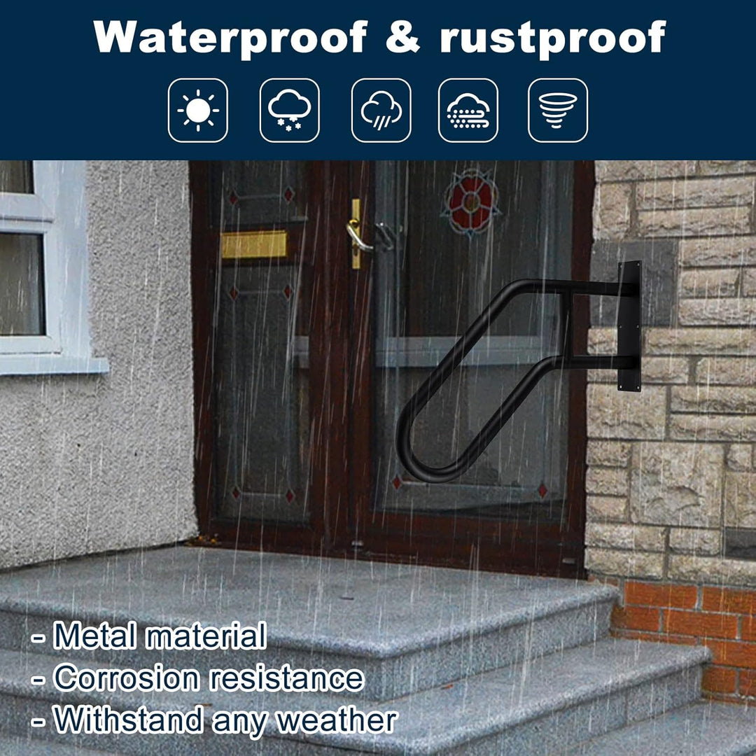 Treppe Handläufe, Edelstahl Treppengeländer Handlauf mit Beschlägen für 1-5 Stufen, Hochbelastbare H