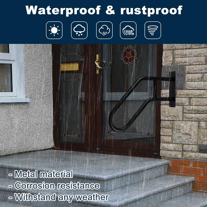 Treppe Handläufe, Edelstahl Treppengeländer Handlauf mit Beschlägen für 1-5 Stufen, Hochbelastbare H