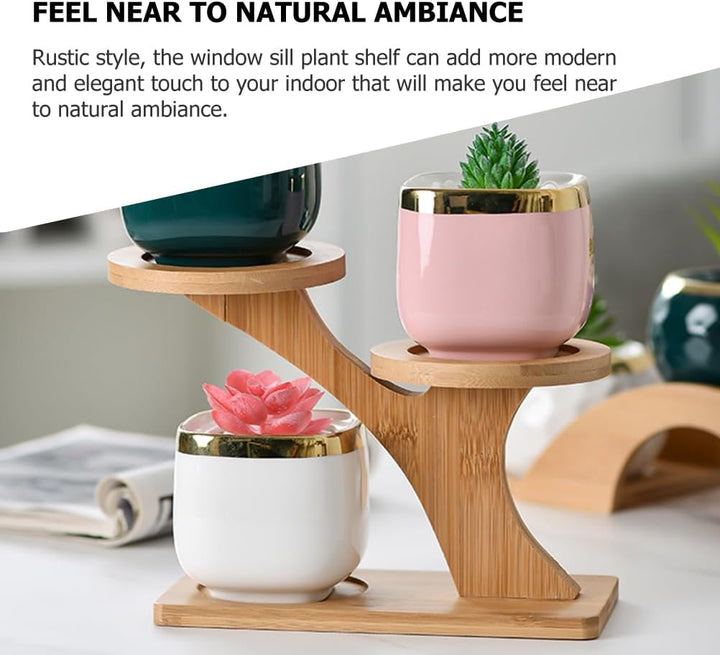 Angoily Blumentopf Cupcake Dessert Ständer Pflanzentreppe Holz Pflanzenständer Blumentreppe Blumenst