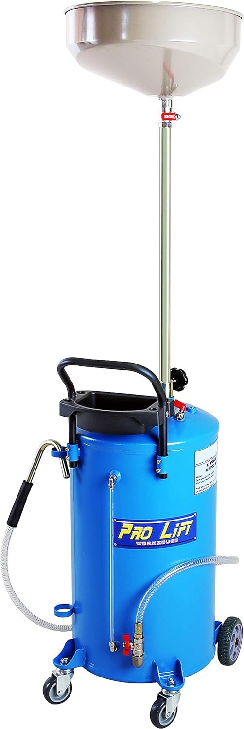 Pro-Lift-Werkzeuge Ölauffangwagen pneumatisch 65 l Altöl-Auffanggerät Ölwagen Ablass-Gerät
