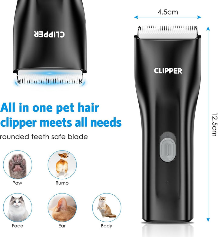 Brifit Leise Hundeschermaschine, IPX7 Wasserdichtes Schermaschine Hund Katze, Profi Hundeschermaschi