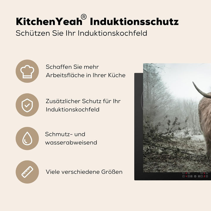 KitchenYeah© Herdabdeckplatte Einteilig Induktionsmatte Küche Abdeckung Ceranfeld Herd Abdeckplatte