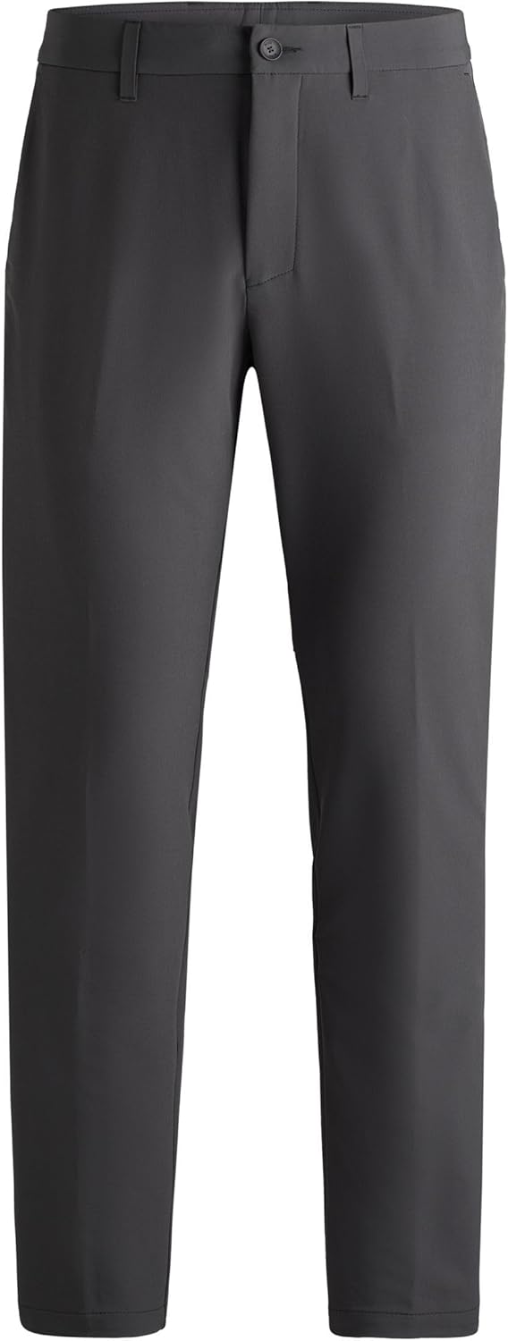 BOSS Herren T Commuter-Reg Regular-Fit Hose aus wasserabweisendem Stretch-Gewebe 54 Dark Grey, 54 Da