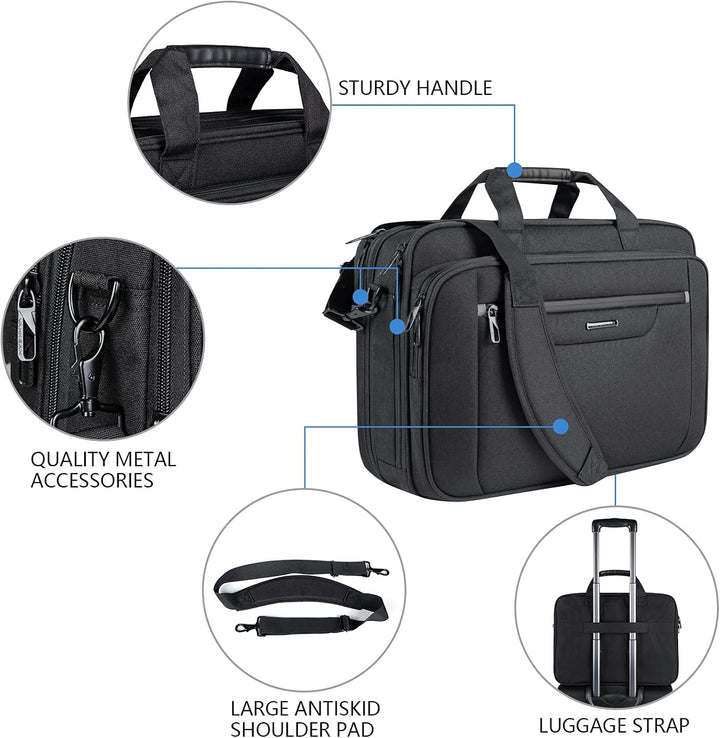 VANKEAN Laptop-Tasche Laptop-Aktentasche für bis zu 18-Zoll-Laptops XXL Wasserabweisende Gaming-Comp