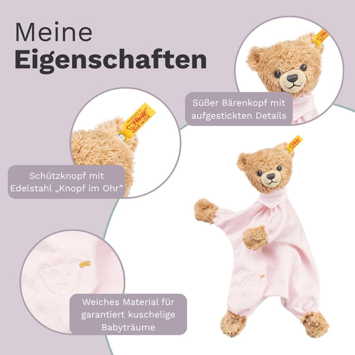 Steiff Schlaf - gut - Bär Schmusetuch - 30 cm - Teddybär mit Kleid - Kuscheltier für Babys - weich &