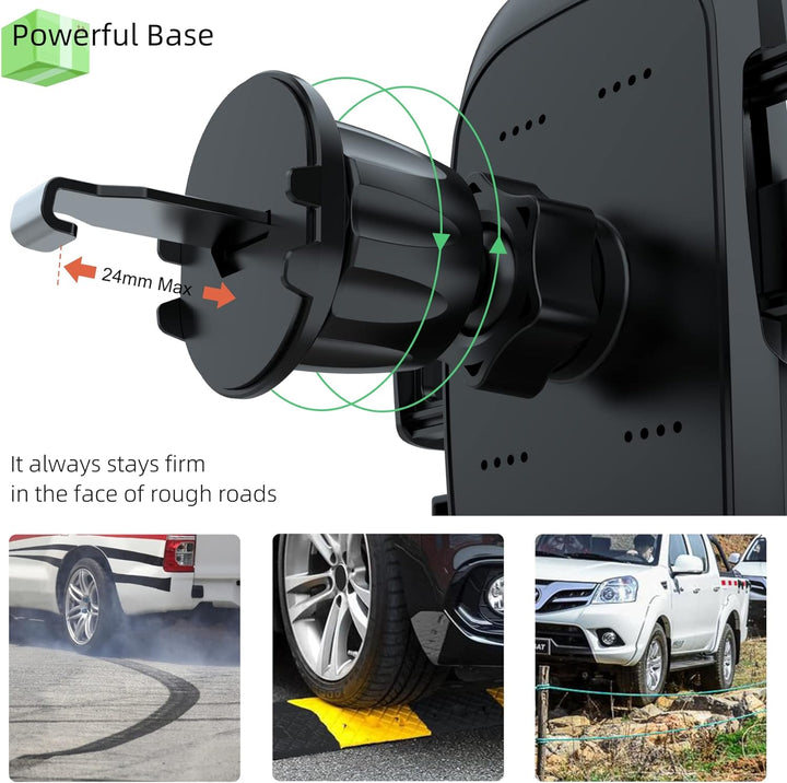 Handyhalterung Auto mit Ladefunktion 15W Qi Ladestation Auto Wireless Charger KFZ Halterung für iPho