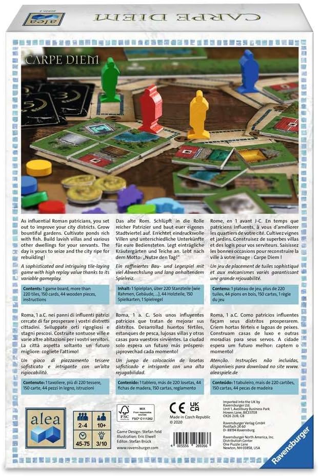 Ravensburger 26926 - Carpe Diem, Legespiel für 2-4 Spieler ab 10 Jahren, Strategiespiel, alea Spiele