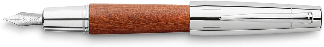 Faber-Castell 148203 - Füller e-motion Holz, braun, Federbreite B, inkl. Geschenkverpackung und Konv