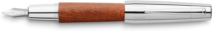 Faber-Castell 148203 - Füller e-motion Holz, braun, Federbreite B, inkl. Geschenkverpackung und Konv