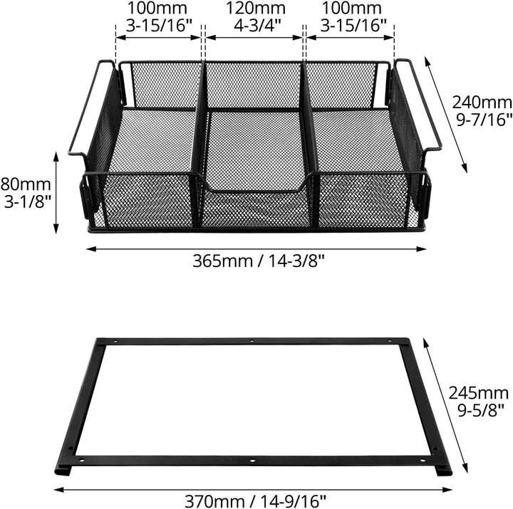QWORK® schublade unter schreibtisch, Schubladen Organizer für Schreibtisch & Schminktisch, Versteckt