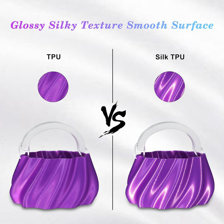 YOUSU Silk TPU Filament 1,75 mm, flexibles 95A TPU 3D-Drucker-Filament, 1-kg-Spule, Massgenauigkeit